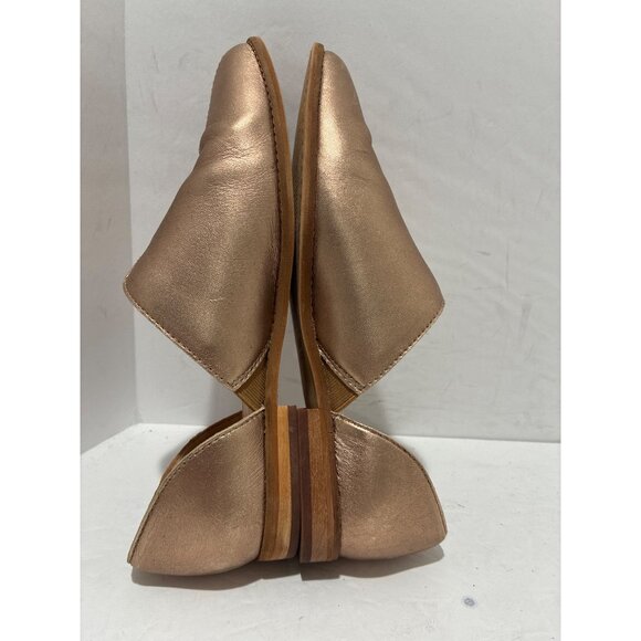Frye and Co. Flats Women's Fenn D'Orsay pointy Flat Size 9m Metallic Rose Gold - Picture 4 of 6